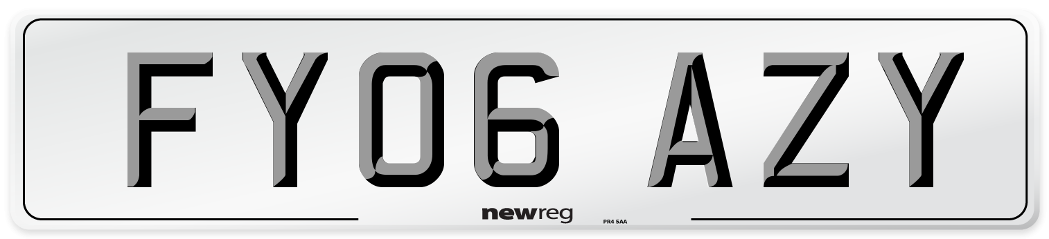 FY06 AZY Number Plate from New Reg